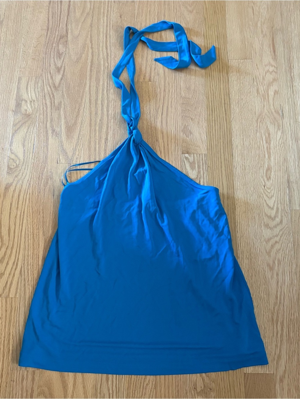 Ann Taylor Bright Blue Halter Tank Top Medium NEW Vintage Y2K 90s